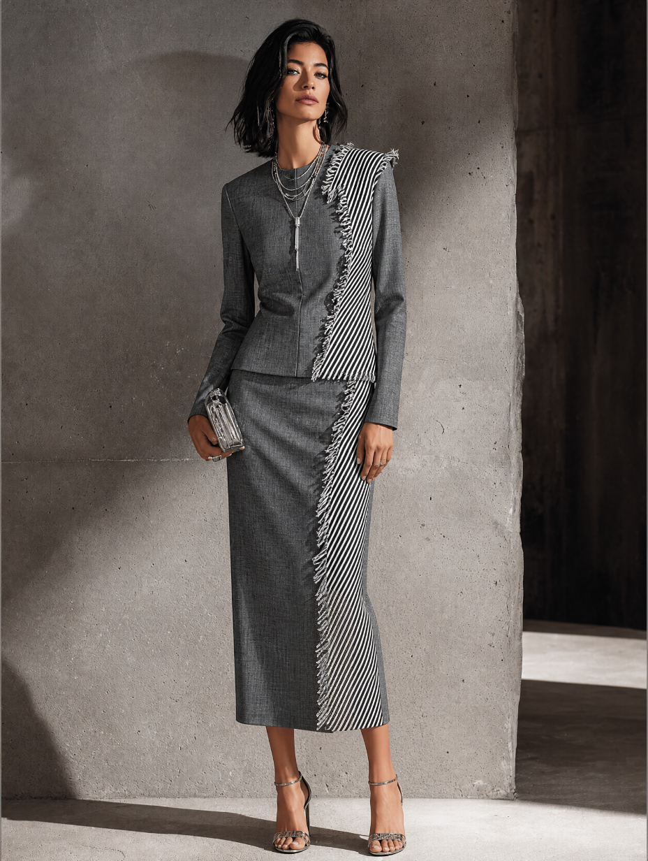 Luisa — Abito midi a righe