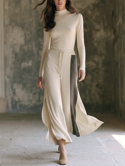 Martina — Completo due pezzi in maglia elasticizzata con pantaloni