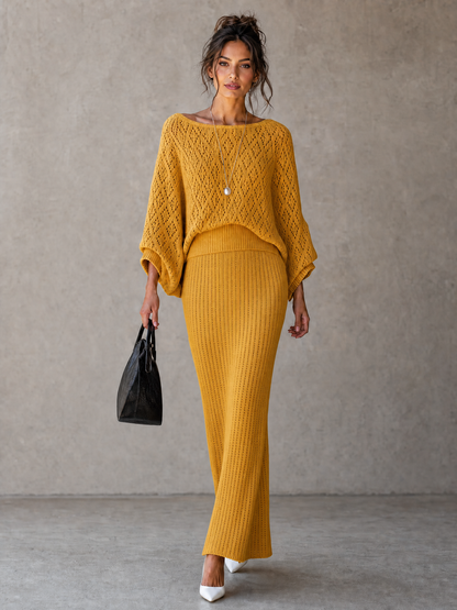 Alessandrina — Maglione in maglia con scollo a barca
