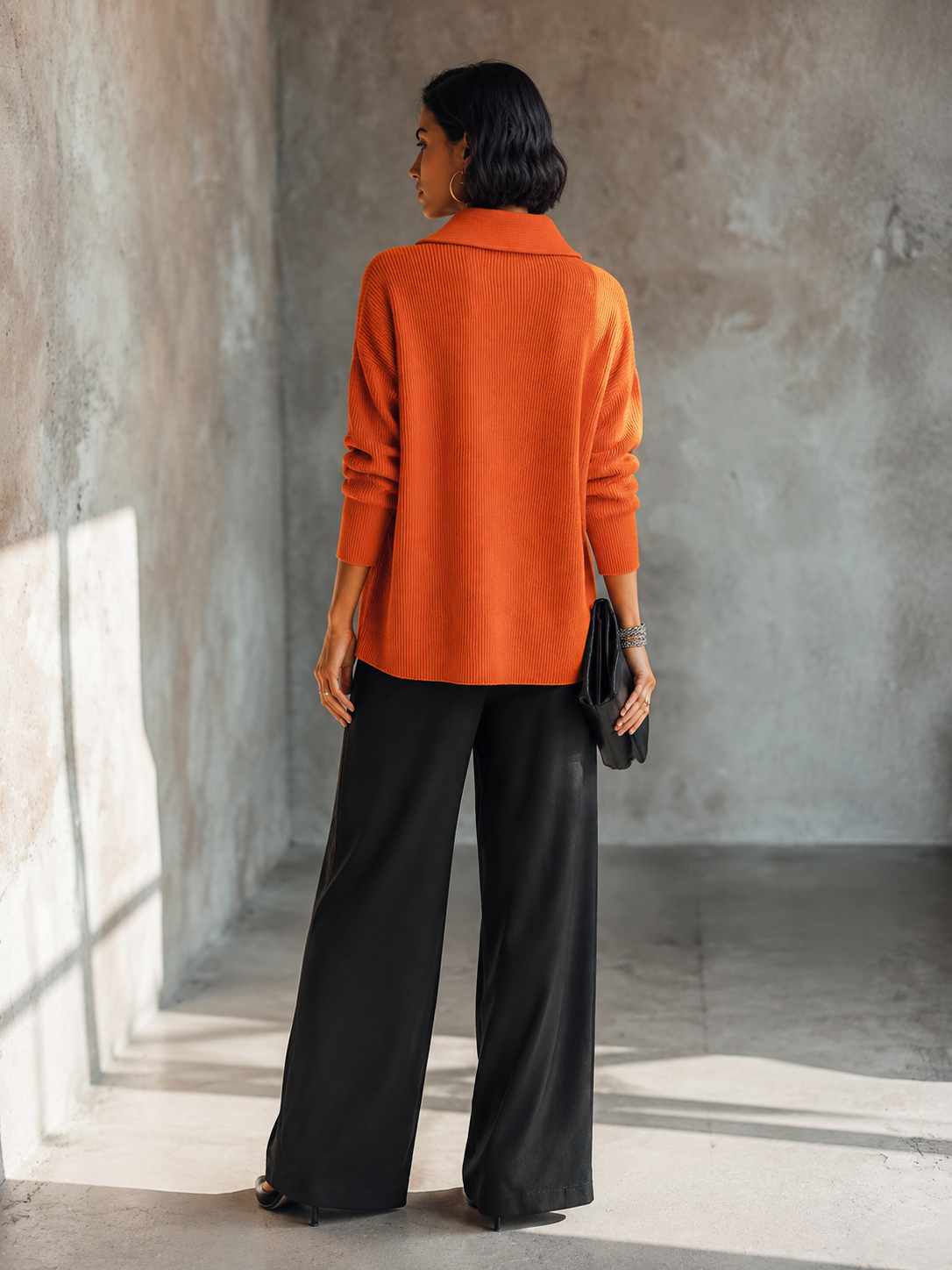 Angela — Top in maglia a coste
