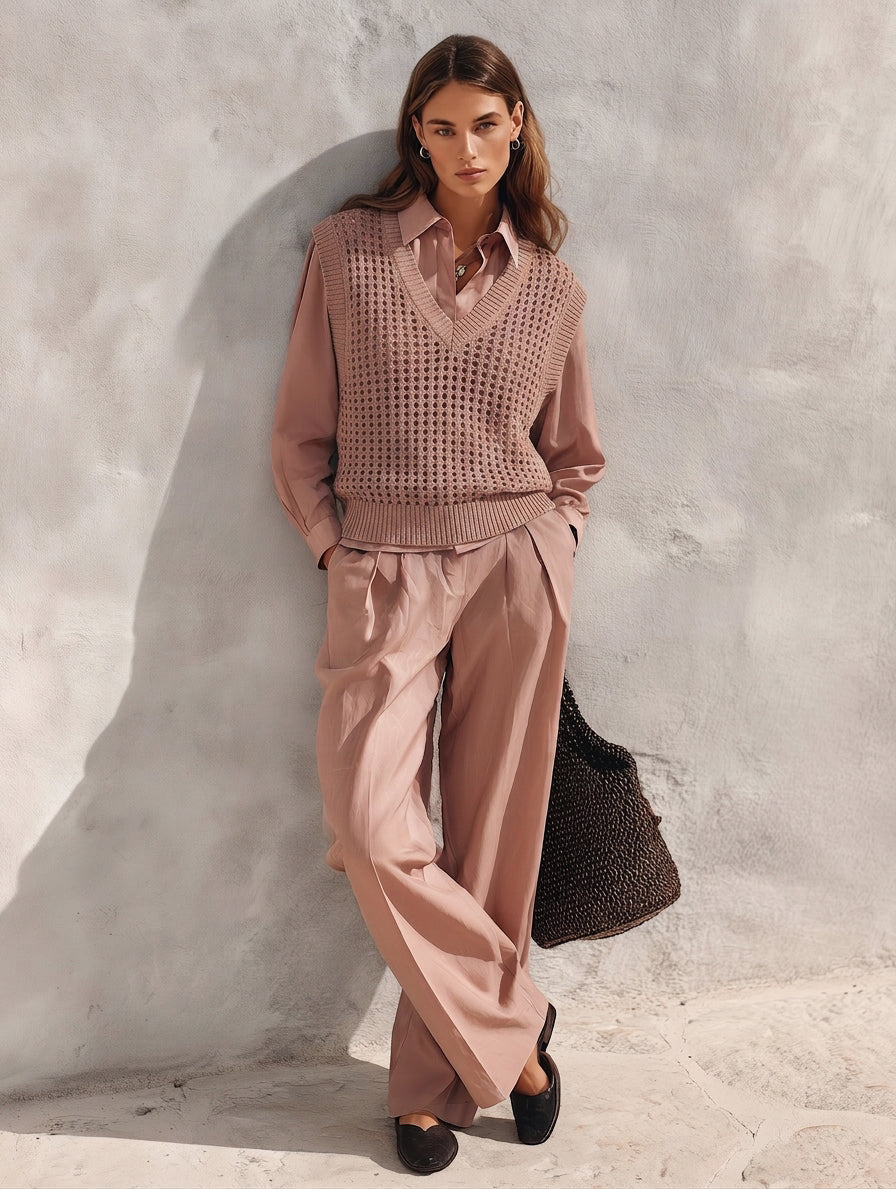 Assia — Gilet in maglia con scollo a V