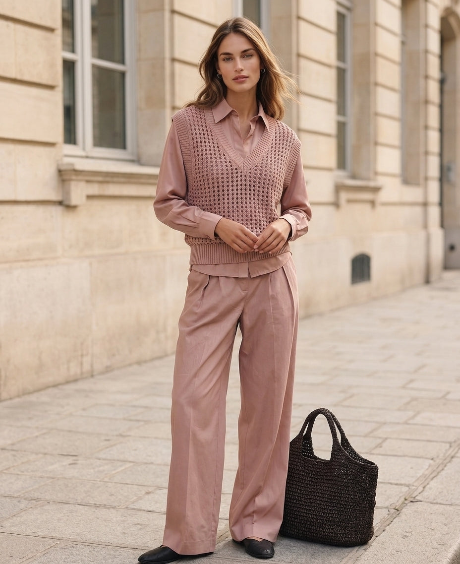 Assia — Gilet in maglia con scollo a V