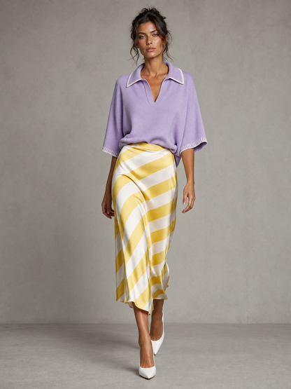 Sandra — Completo due pezzi in maglia stampato
