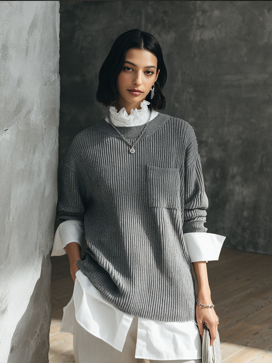 Bettina — Maglione in maglia a coste