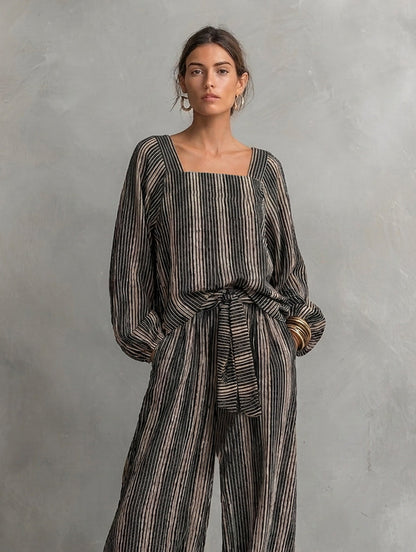 Annamaria — Completo due pezzi a righe righe