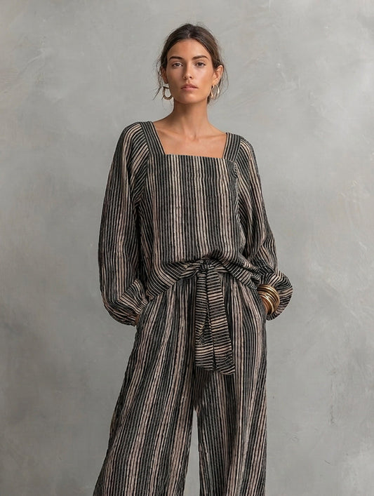 Annamaria — Completo due pezzi a righe righe