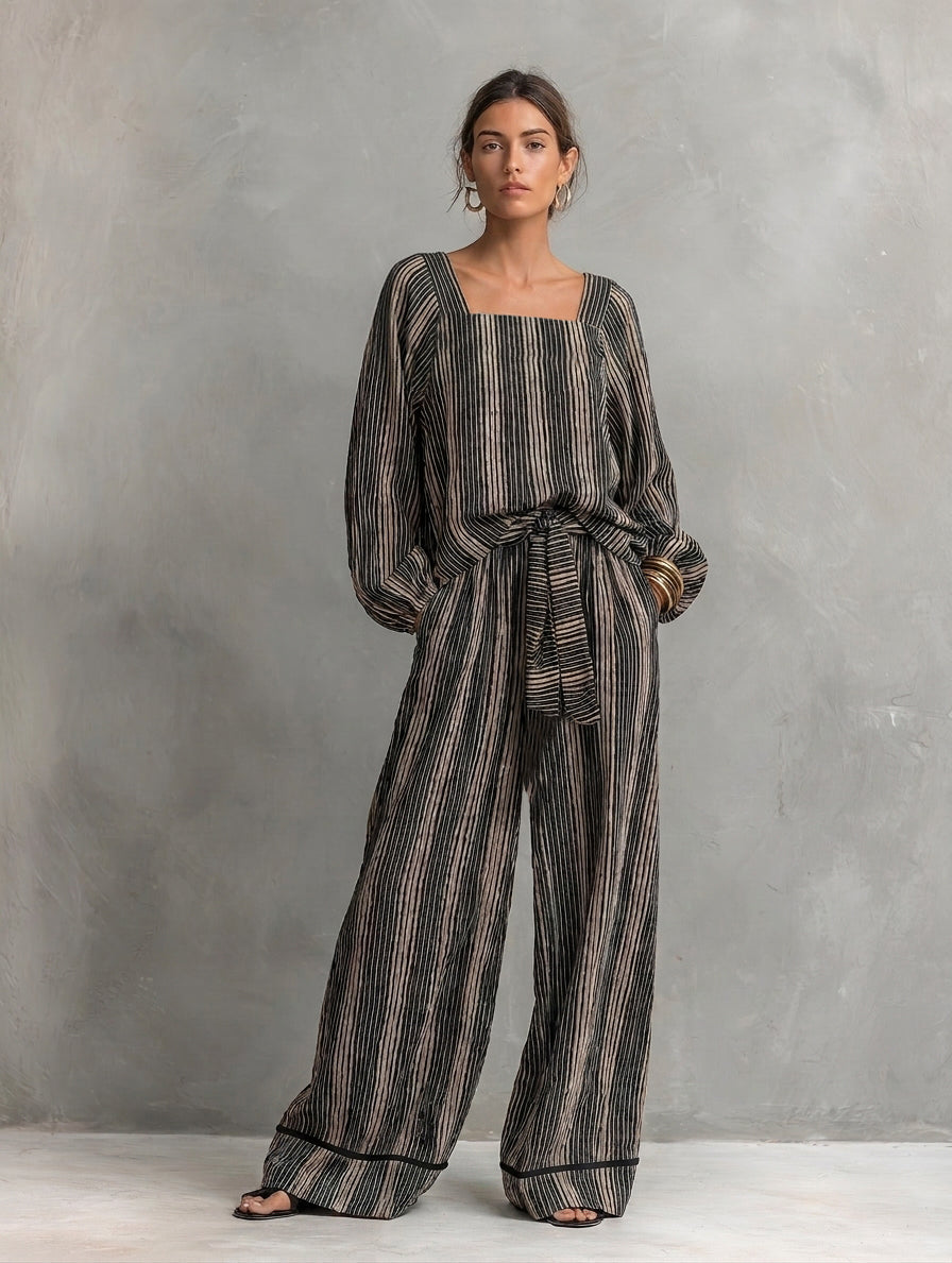 Annamaria — Completo due pezzi a righe righe