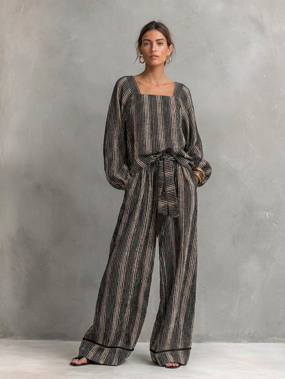 Annamaria — Completo due pezzi a righe righe