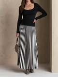 Wanda — Completo due pezzi in maglia elasticizzata a righe