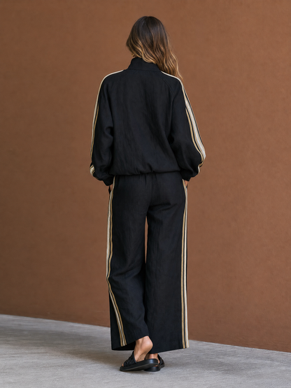Amanda — Abito in lino con mezza zip