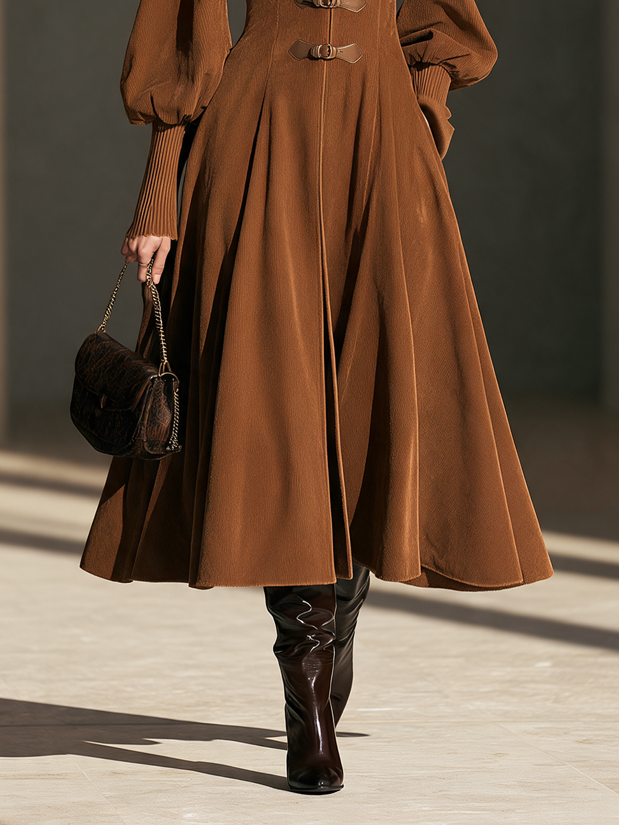 Emiliana — Cappotto in similpelle con revers