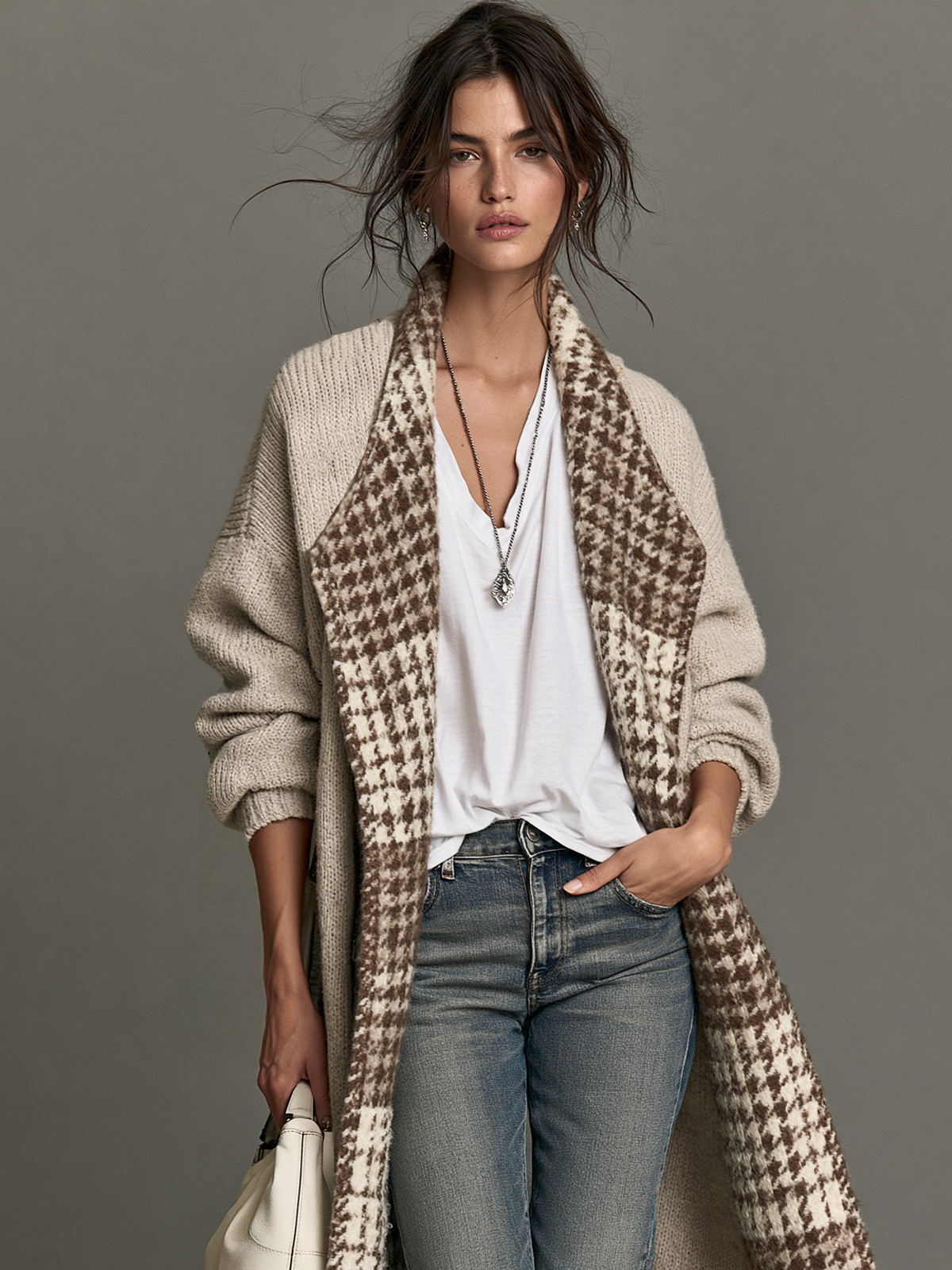 Melinda — Cardigan con revers