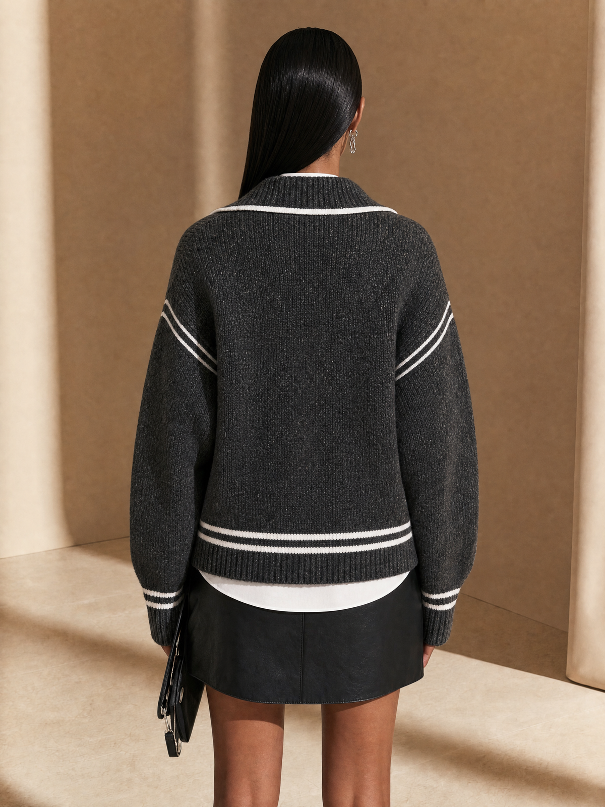 Colomba — Cardigan oversize in maglia con revers