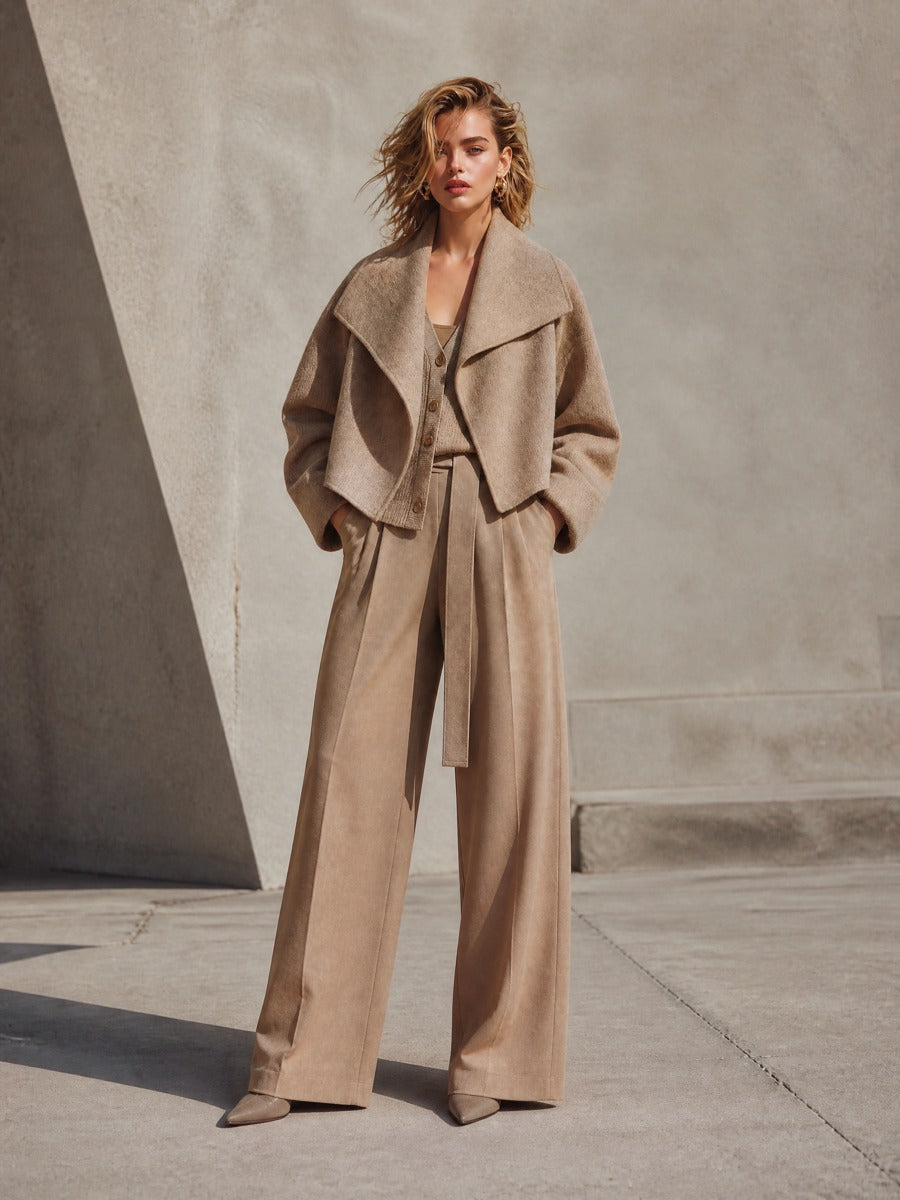 Cordelia — Cappotto oversize in misto lana con revers