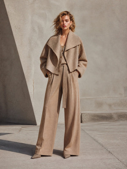 Cordelia — Cappotto oversize in misto lana con revers