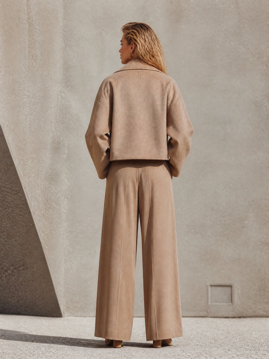 Cordelia — Cappotto oversize in misto lana con revers