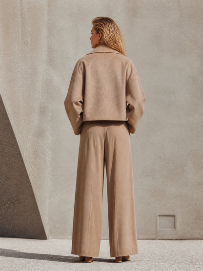Cordelia — Cappotto oversize in misto lana con revers
