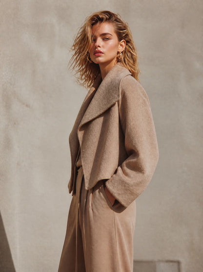 Cordelia — Cappotto oversize in misto lana con revers
