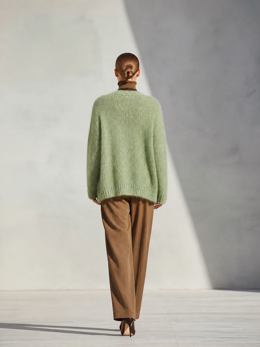 Elvina — Cardigan in maglia a coste con bottoni