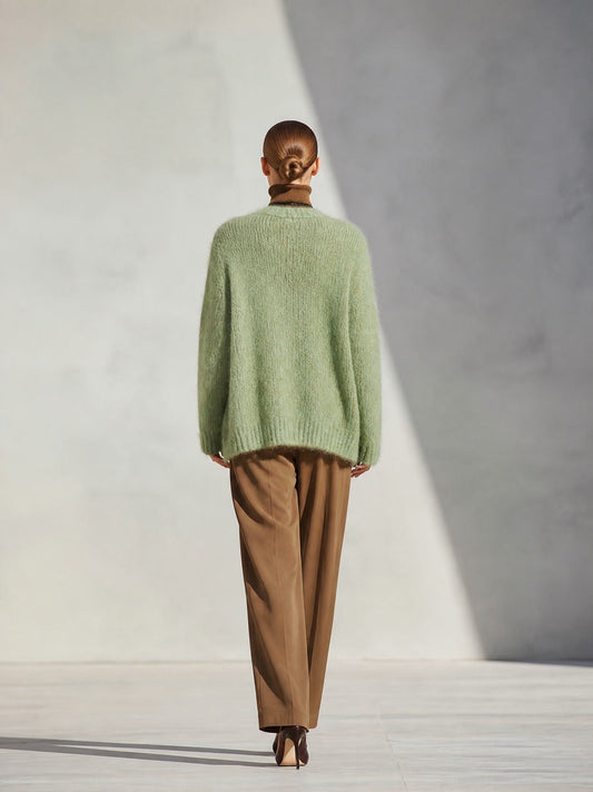 Elvina — Cardigan in maglia a coste con bottoni