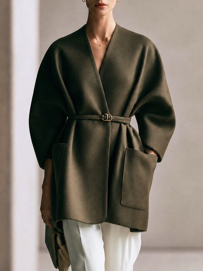 Delfina — Cappotto oversize con cintura