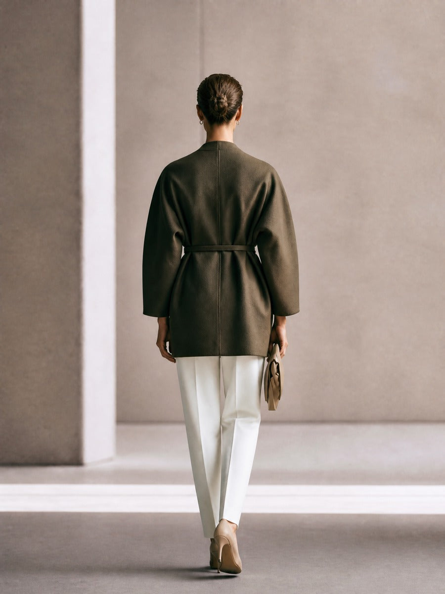 Delfina — Cappotto oversize con cintura
