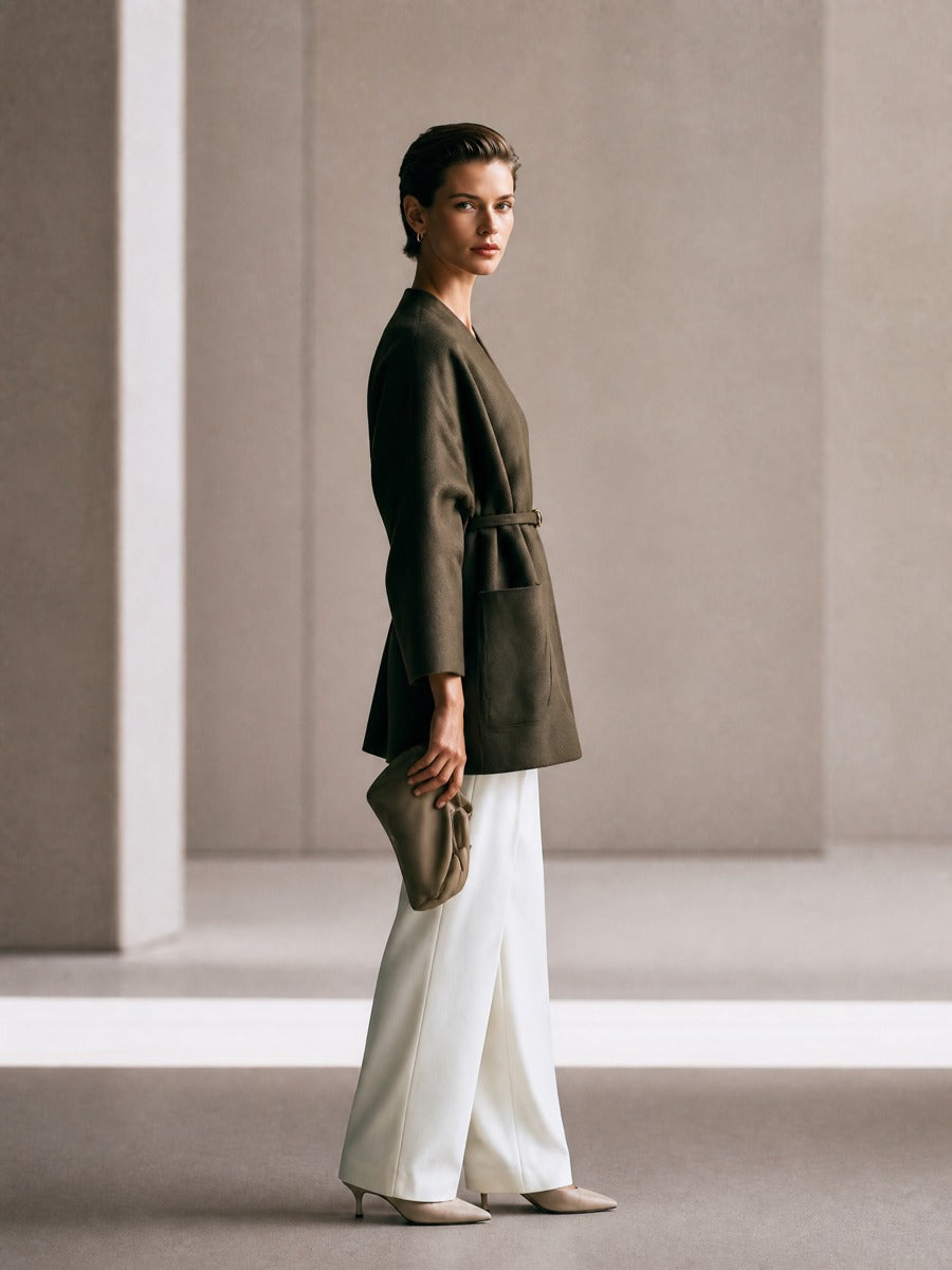 Delfina — Cappotto oversize con cintura