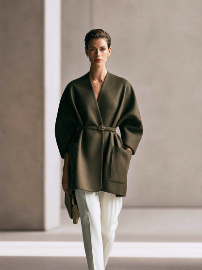 Delfina — Cappotto oversize con cintura