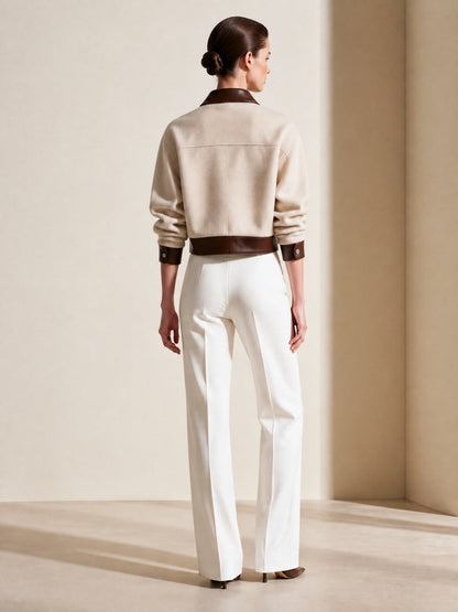 Fiordaliso — Giacca color block in similpelle