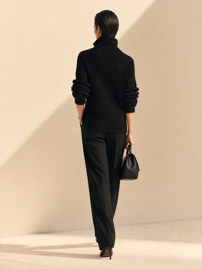Liberta — Cardigan asimmetrico in maglia a coste