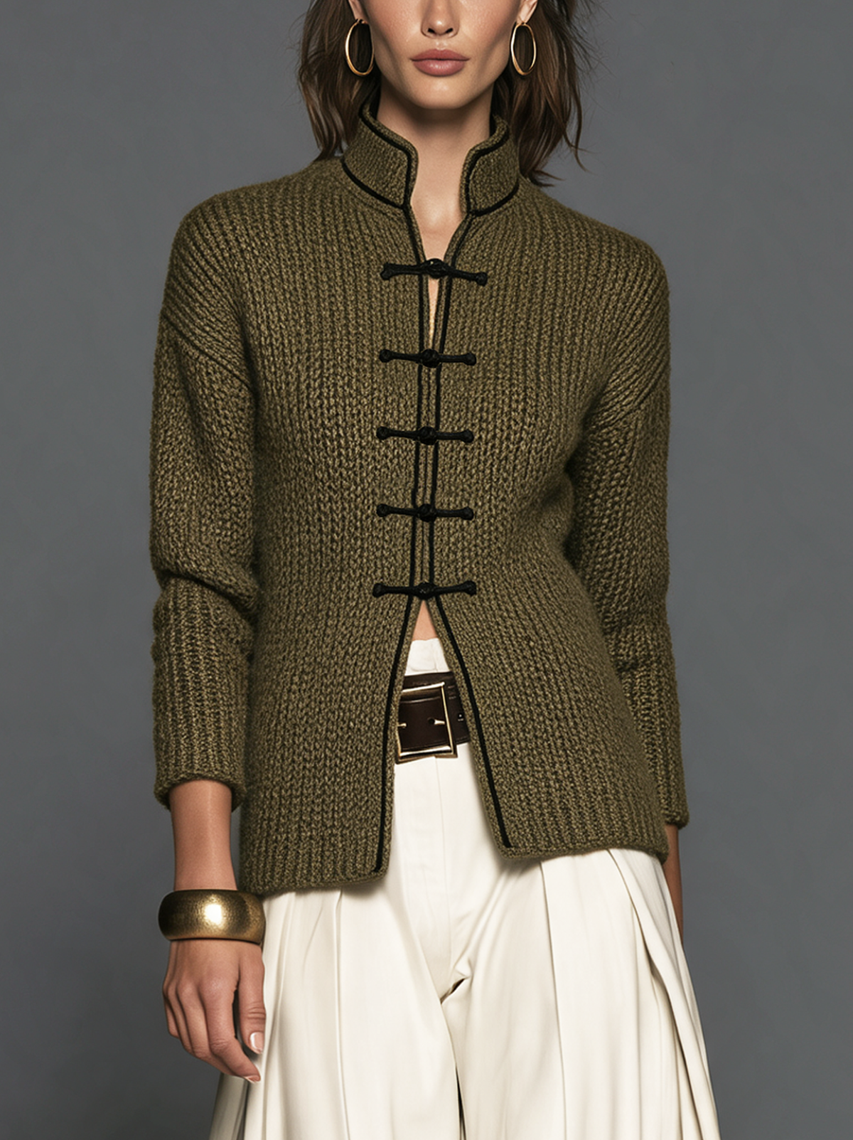 Isolina — Cardigan lungo in maglia