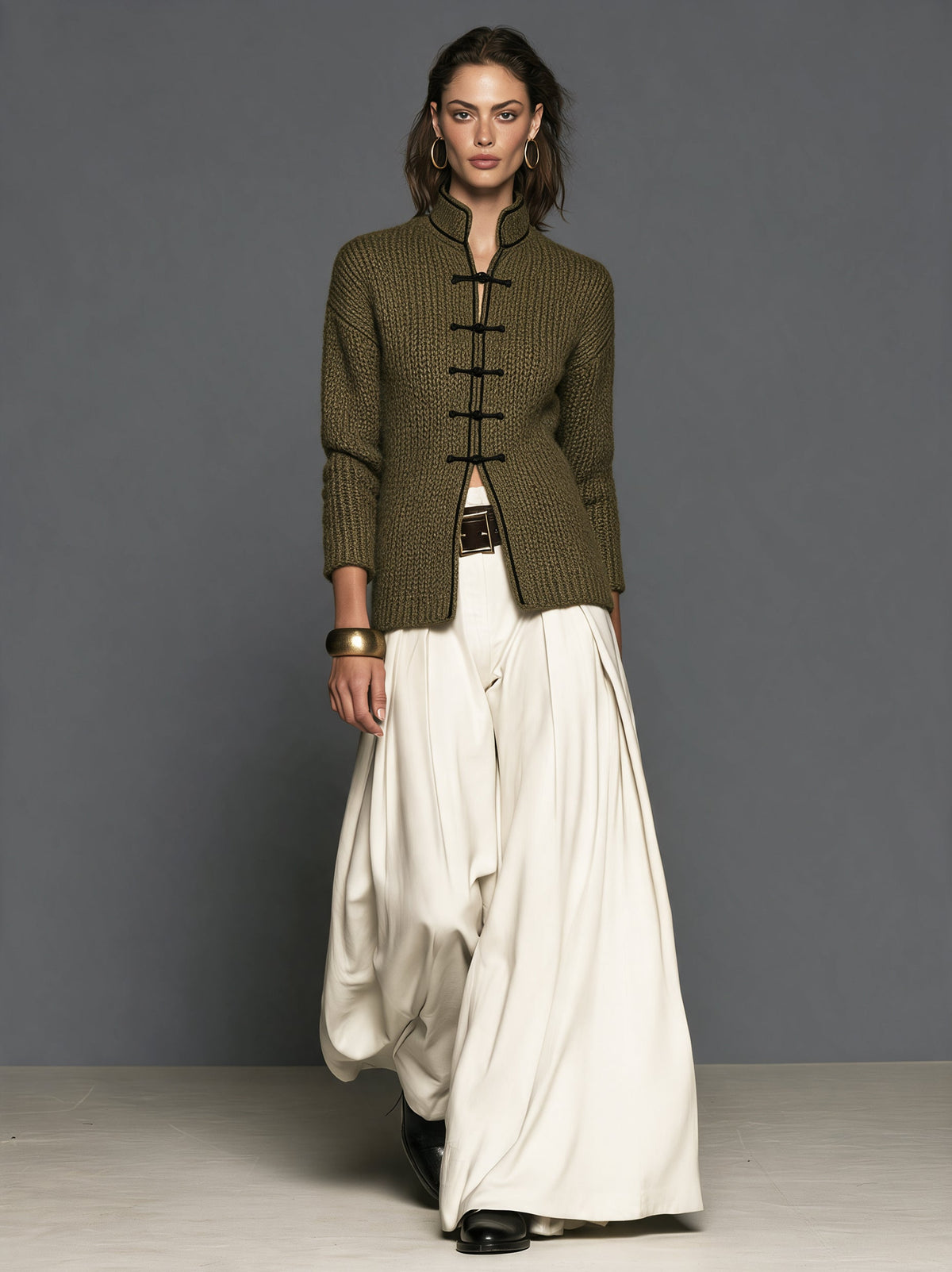 Isolina — Cardigan lungo in maglia