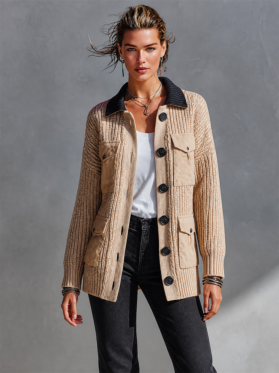 Odilia — Cardigan in maglia con tasche