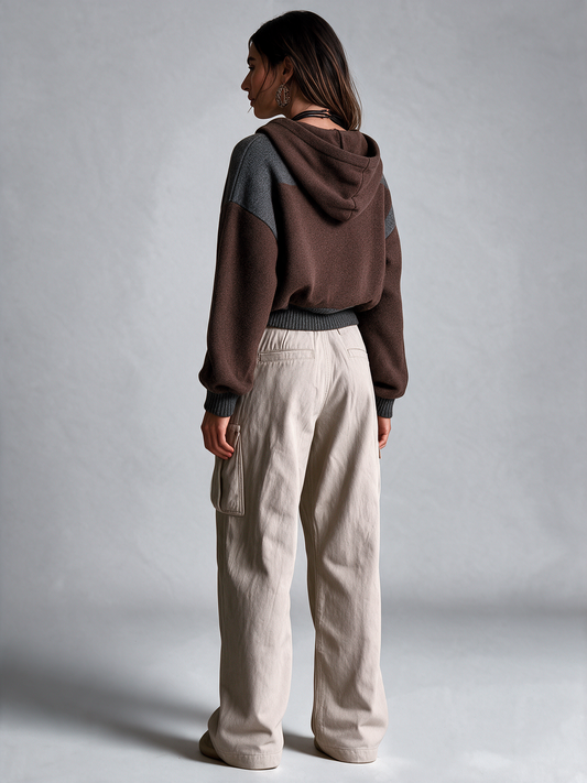 Secondina — Giacca in maglia con cappuccio