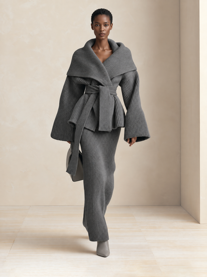Zaccaria — Cardigan in maglia con collo a scialle