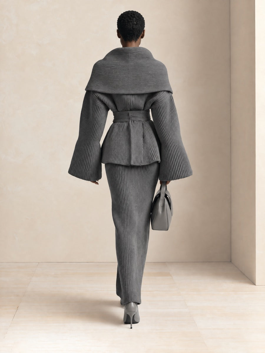 Zaccaria — Cardigan in maglia con collo a scialle
