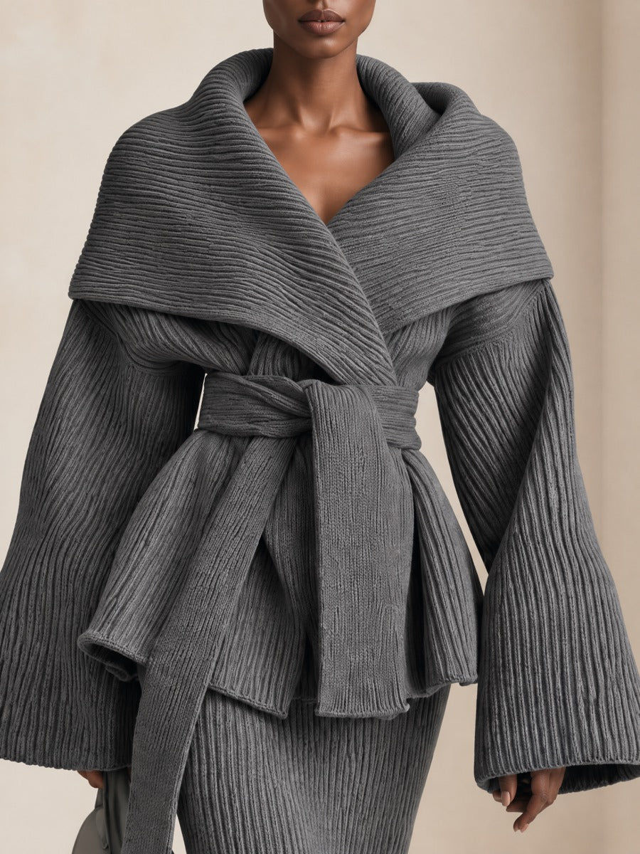 Zaccaria — Cardigan in maglia con collo a scialle