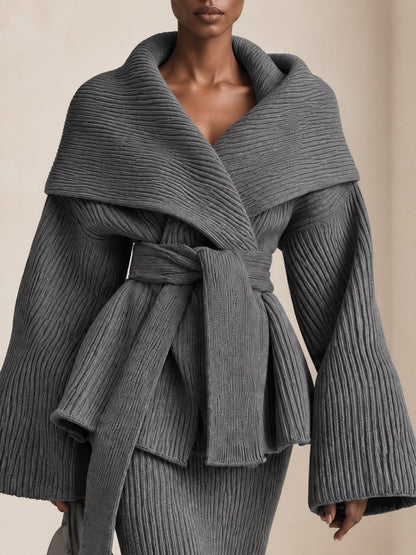 Zaccaria — Cardigan in maglia con collo a scialle