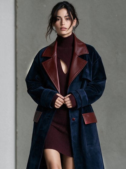Virgilia — Cappotto monopetto in similpelle