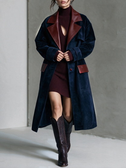 Virgilia — Cappotto monopetto in similpelle