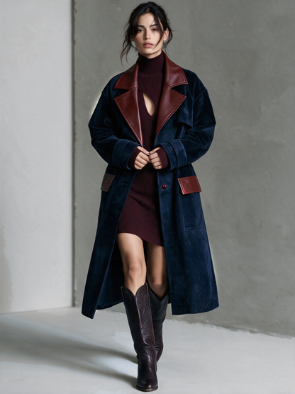 Virgilia — Cappotto monopetto in similpelle
