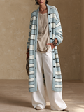 Ottilia — Cardigan a righe in maglia
