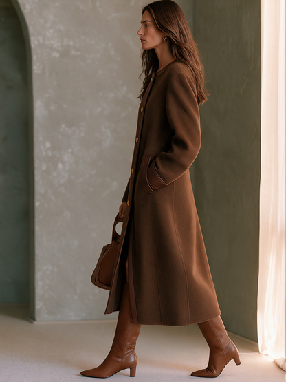 Rosalinda — Cappotto lungo in similpelle