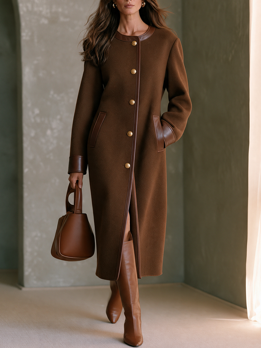 Rosalinda — Cappotto lungo in similpelle