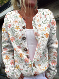 Greta — Cardigan in maglia a fiori