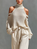 Erminia — Maglione in maglia con spalle scoperte
