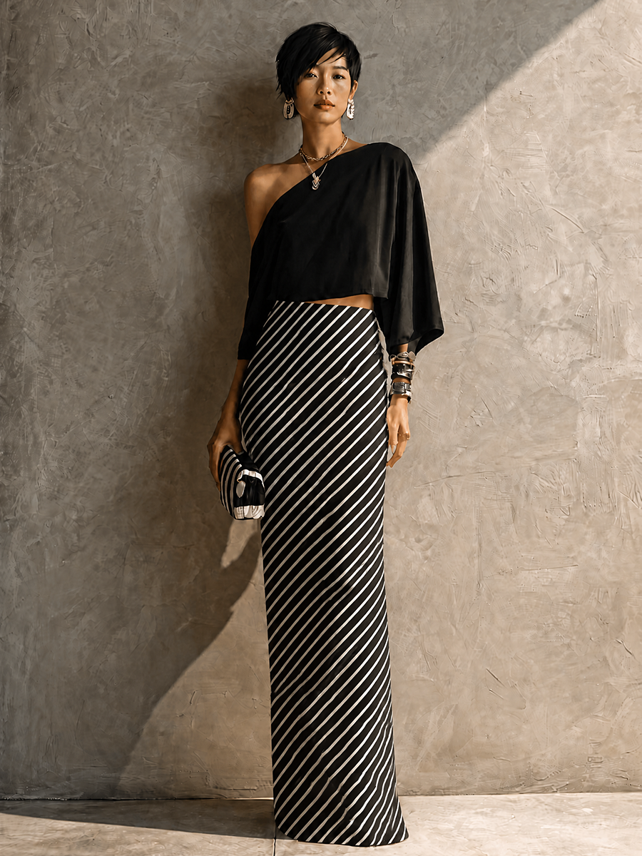 Giovanna — Abito in maglia a righe