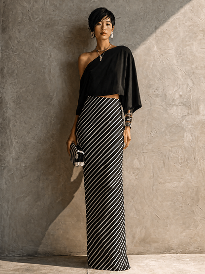 Giovanna — Abito in maglia a righe