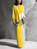 Ascensione — Abito lungo in cotone color block