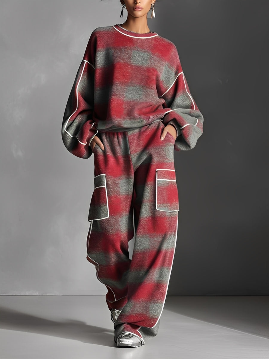 Carlotta — Completo due pezzi in cotone color block